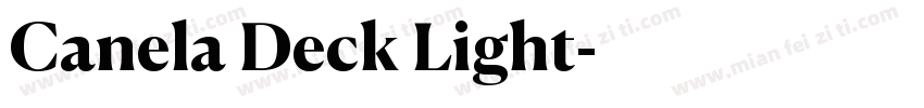Canela Deck Light字体转换